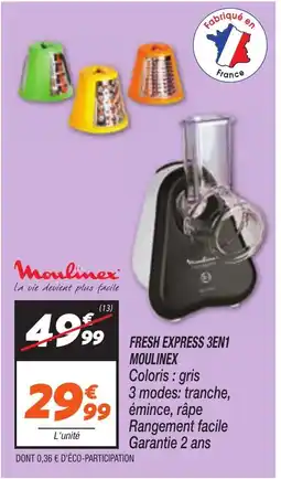 Netto MOULINEX Fresh express 3en1 offre