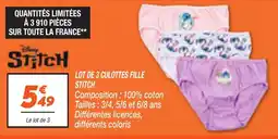 Netto STITCH Lot de 3 culottes fille offre