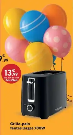 Maxi Bazar Grille-pain fentes larges 700W offre