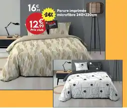 Maxi Bazar Parure imprimée -24% microfibre 240x220cm offre