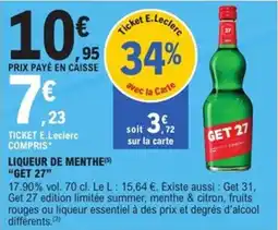 E.Leclerc Express "GET 27" Liqueur de menthe offre