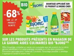 E.Leclerc Express Sur les produits présents en magasin de la gamme aides culinaires bio bjorg offre