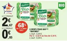 E.Leclerc Express MATINES 6 oeufs frais bio offre