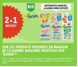 E.Leclerc Express BJORG Sur les produits présents en magasin de la gamme boissons végétales bio offre