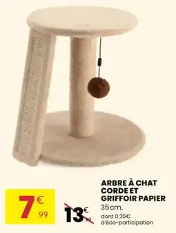 Stokomani Arbre à chat corde et griffoir papier offre