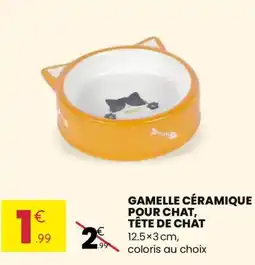 Stokomani Gamelle céramique pour chat, tête de chat offre