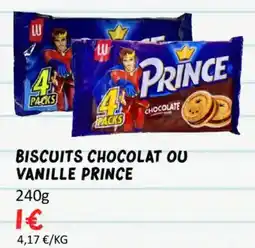 Hmarket LU Biscuits chocolat ou vanille prince offre