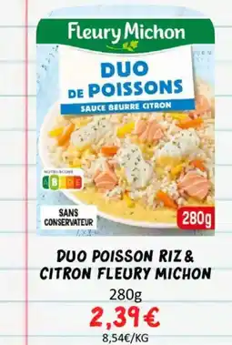 Hmarket Duo poisson riz & citron fleury michon offre