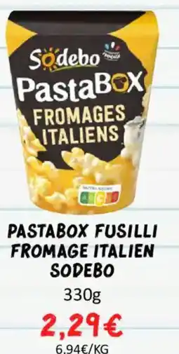 Hmarket Pastabox fusilli fromage italien sodebo offre