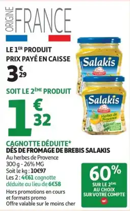 Auchan Supermarché SALAKIS Dés de fromage de brebis offre