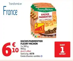 Auchan Supermarché FLEURY MICHON Hachis parmentier offre