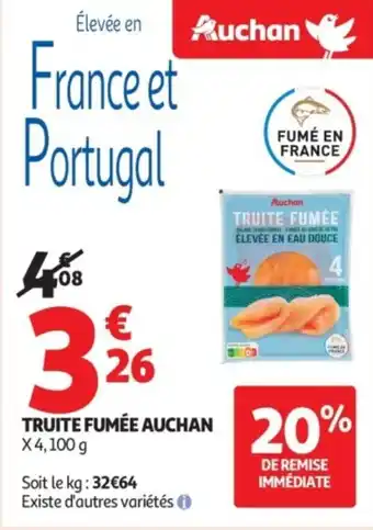 Auchan Supermarché AUCHAN Truite fumée offre
