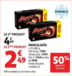 Auchan Supermarché MARS Glacés offre