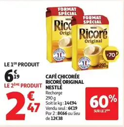 Auchan Supermarché NESTLÉ Café chicorée ricoré original offre