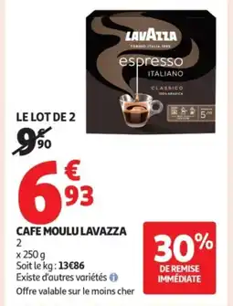 Auchan Supermarché LAVAZZA Cafe moulu offre