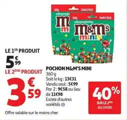 Auchan Supermarché M&M'S Pochon mini offre