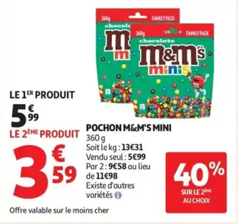 Auchan Supermarché M&M'S Pochon mini offre