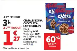 Auchan Supermarché KELLOGG'S Céréalesextra chocolat au lait offre