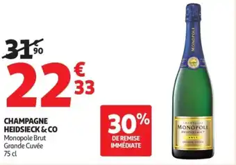 Auchan Supermarché HEIDSIECK & CO Champagne offre