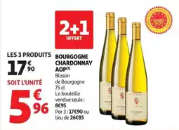 Auchan Supermarché Bourgogne chardonnay aop offre