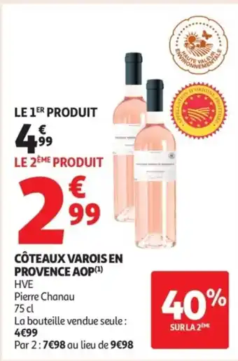 Auchan Supermarché Côteaux varois en provence aop offre