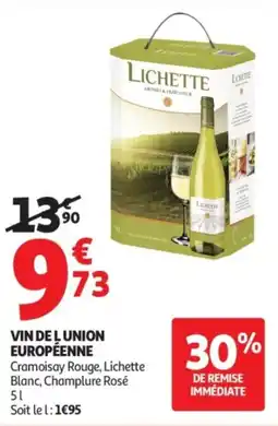 Auchan Supermarché Vin del union européenne offre