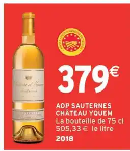 Intermarché AOP SAUTERNES CHÂTEAU YQUEM offre