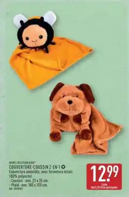 ALDI COUVERTURE+COUSSIN 2-EN-1 offre