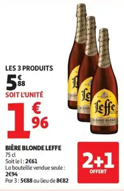 Auchan Supermarché LEFFE Bière blonde offre