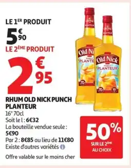 Auchan Supermarché OLD NICK Rhum punch planteur offre