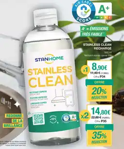 Stanhome Stainless clean recharge offre