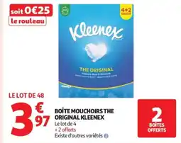 Auchan Supermarché KLEENEX Boîte mouchoirs the original offre