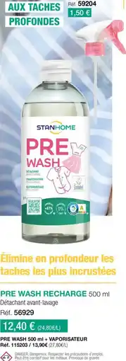 Stanhome PRE WASH RECHARGE offre