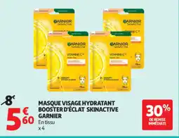 Auchan Supermarché GARNIER Masque visage hydratant booster d'éclat skinactive offre
