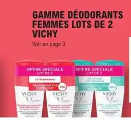 E.Leclerc Parapharmacie Gamme déodorants femmes lots de 2 vichy offre