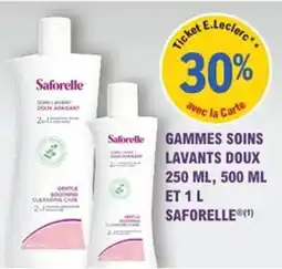 E.Leclerc Parapharmacie Gammes soins lavants doux 250 ml, 500 ml et 1 l saforelle offre