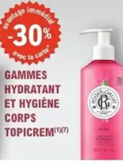E.Leclerc Parapharmacie Gammes hydratant et hygiène corps topicrem offre