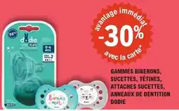 E.Leclerc Parapharmacie Gammes biberons, sucettes, tétines, attaches sucettes, anneaux de dentition dodie offre