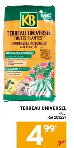 Trafic Terreau universel offre