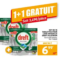 Trafic Set de 15 tablettes pour lave-vaisselle dreft platinum offre