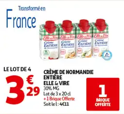 Auchan ELLE & VIRE Crème de normandie entiere offre
