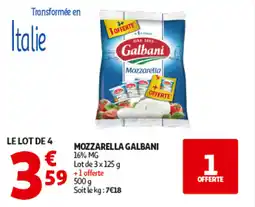 Auchan GALBANI Mozzarella offre
