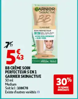 Auchan GARNIER 22 cremeperfecteur 5 en1 skinactive offre