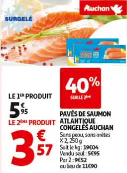 Auchan AUCHAN Pavés de saumon atlantique congeles offre