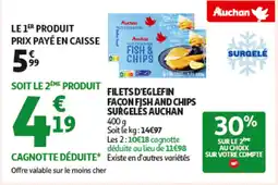 Auchan AUCHAN Filets d'eglefin façon fish and chips surgelés offre