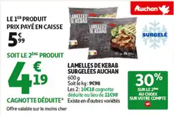 Auchan AUCHAN Lamelles de kebab surgelées offre
