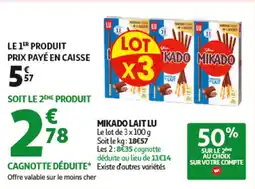 Auchan LU Mikado lait offre