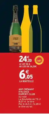 Intermarché AOP CRÉMANT D'ALSACE EXPERT CLUB offre