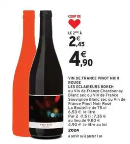 Intermarché VIN DE FRANCE PINOT NOIR ROUGE LES ECLAIREURS BOKEH offre