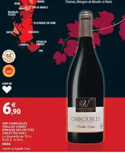 Intermarché AOP CHIROUBLES VIEILLES VIGNES DOMAINE DES PETITES VIOLETTES HVE3 offre